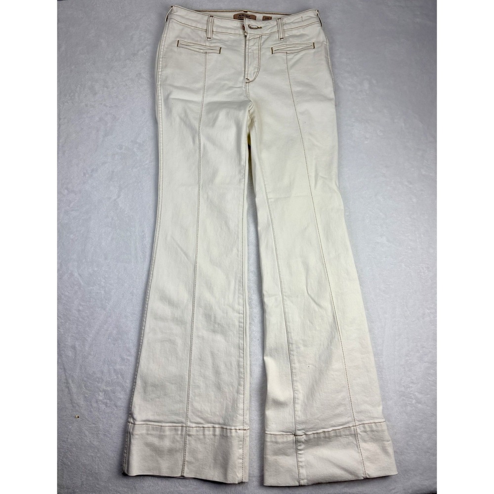 NWT Ariat High Rise Larissa Slim Trouser Cream Jeans Size 24XL